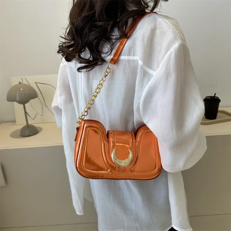 Casual Office Lady Simple Shoulder Bags Japanese All Match Chain Mini Square Bag Elegant Y2k Aesthetic Women Handbags Crossbody