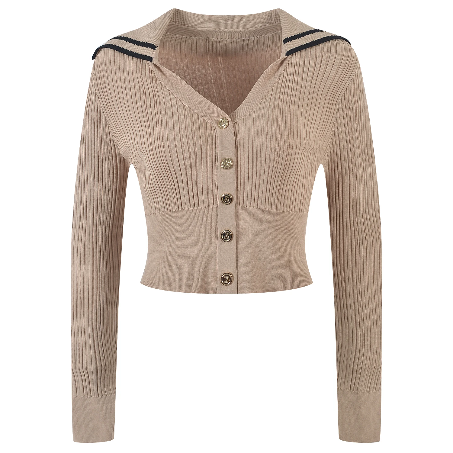 

Высококачественный париж B@Home Трикотаж Темно-синий Sle Long Sve Slim Fit Base Layer irt Gold Bule Отложной воротник ort Length