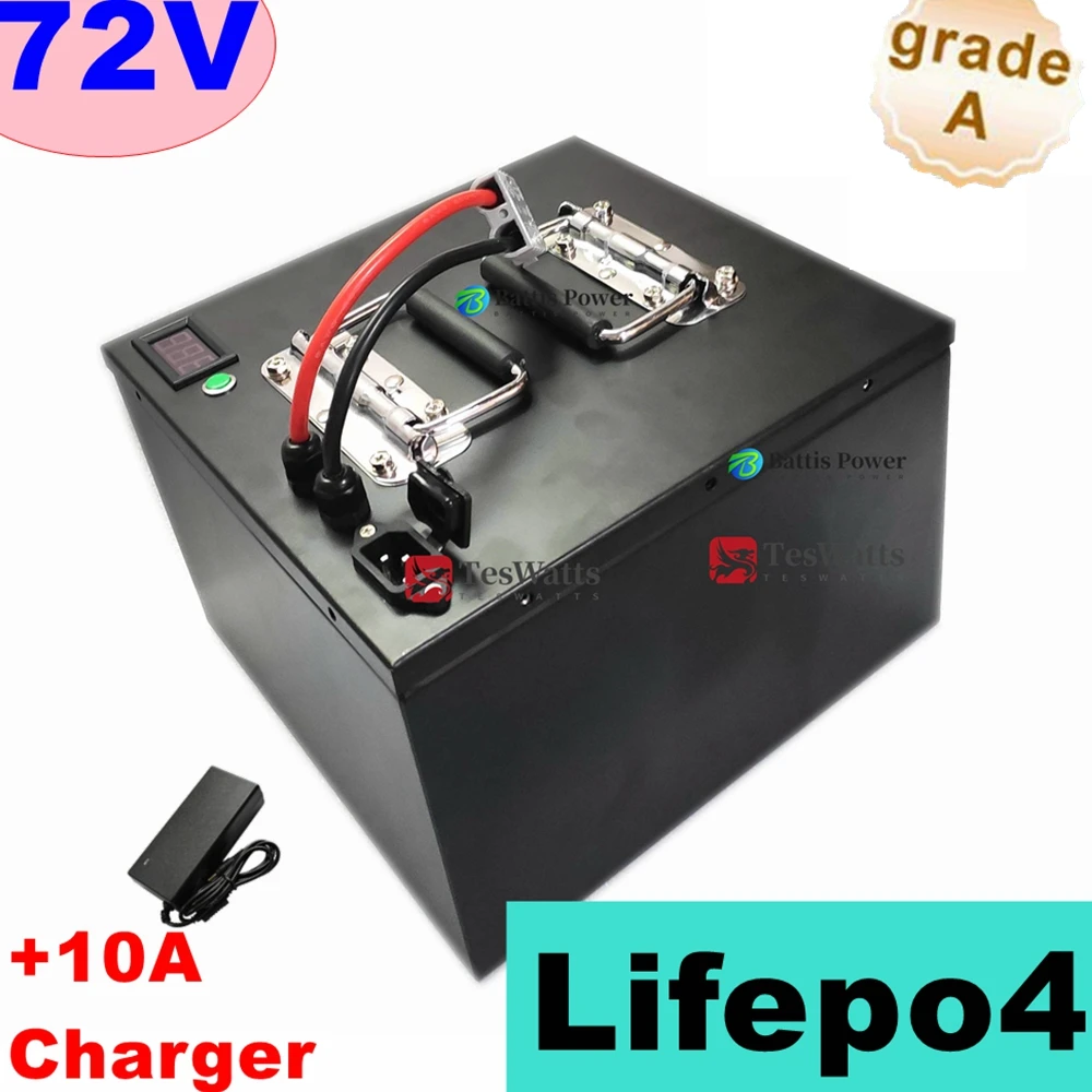 LRKK Escooter Battery 72V 20Ah 30ah 35ah 40ah 50ah Lifepo4  with BMS for Tricycle Motorcycle Scooter+Charger