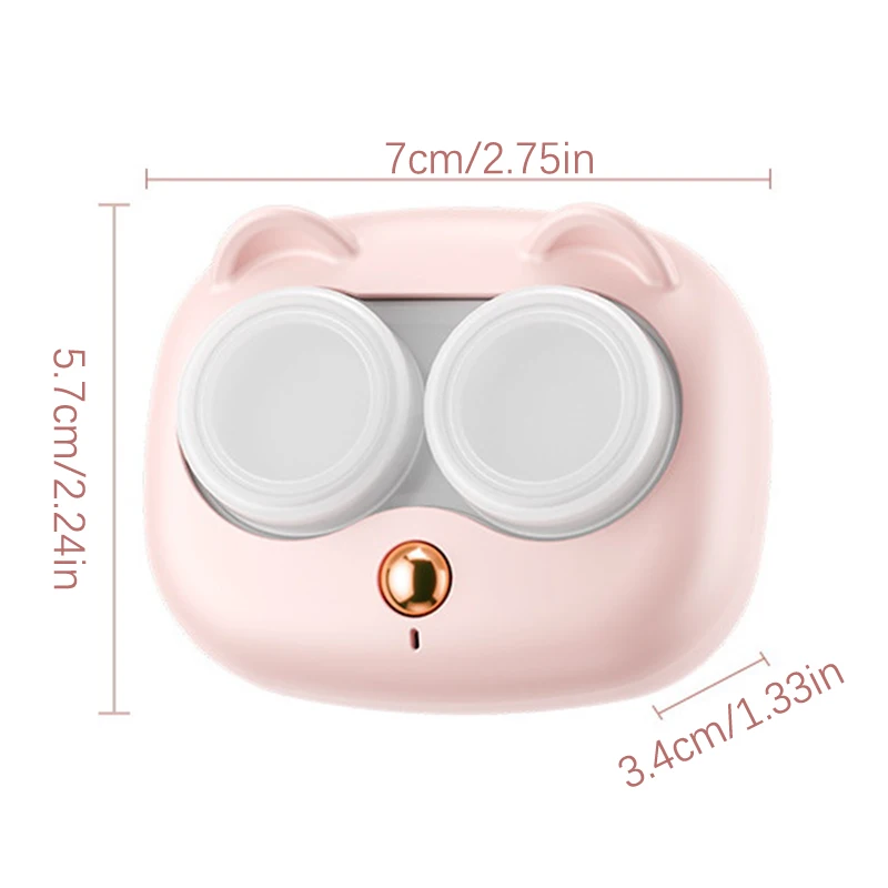 Ultrasonic With Removable Case Contact Lens Cleaner Tear Protein Remover Portable Contact Lens Case