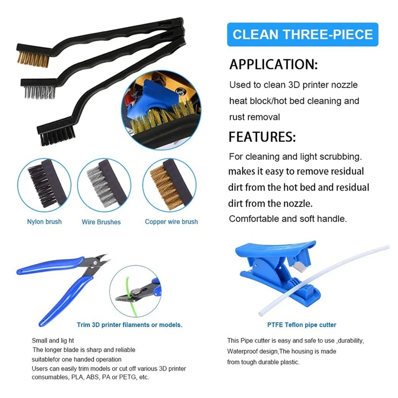 ABJA-35 ชิ้น 3D ชุดเครื่องมือเครื่องพิมพ์ Debur เครื่องมือทําความสะอาดและเครื่องมือกําจัดสําหรับ 3D การพิมพ์รุ่นถอด, ทําความสะอาด, การตกแต่ง