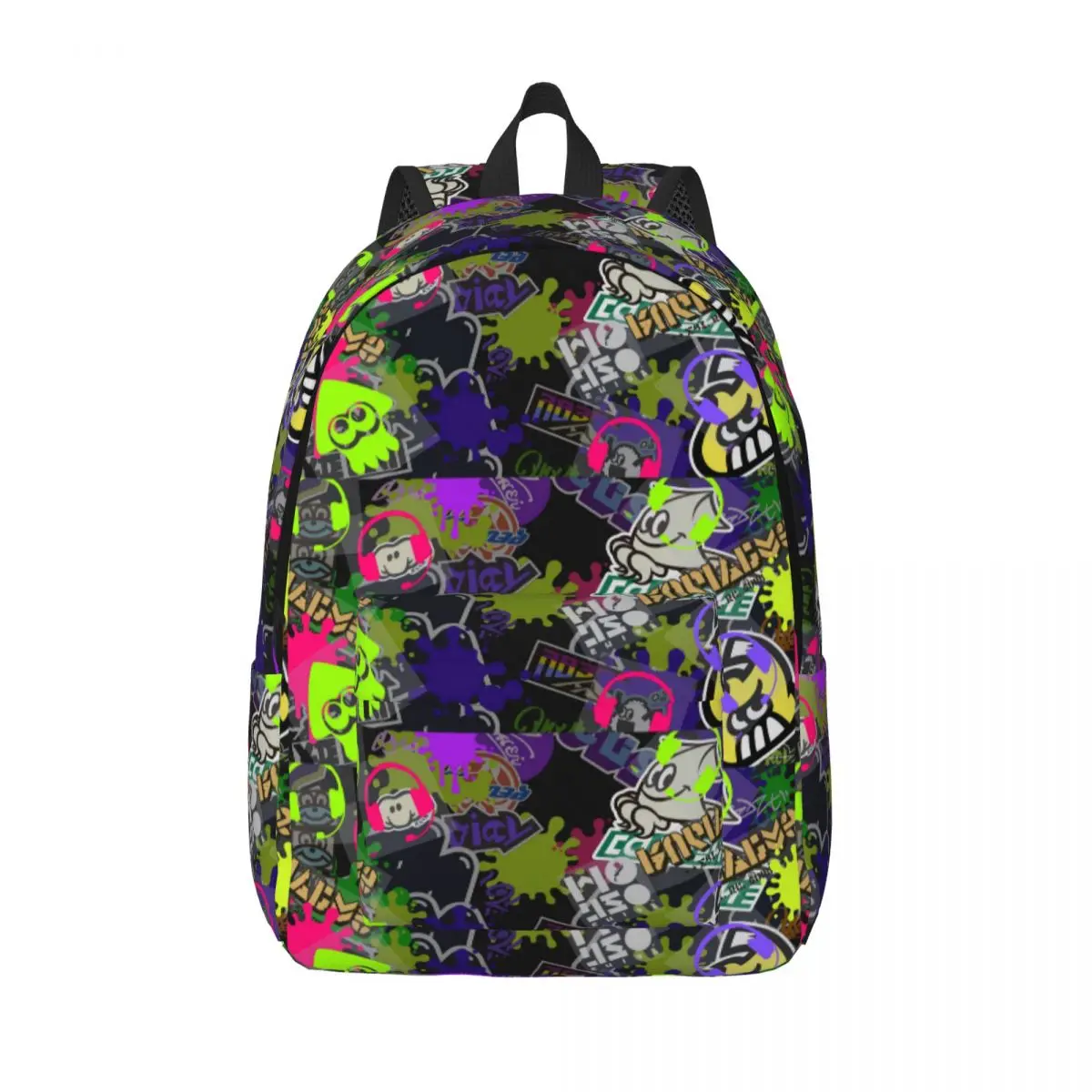 

Splatoon Collage for Teens Student School Bookbag Game Octopus Daypack Elementary High College Gift