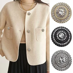 Diamond Studded Button Knit Sweater, Luxury Coat, Suit, Sewing Accessories, Luxurious Clothing, 10 Pieces