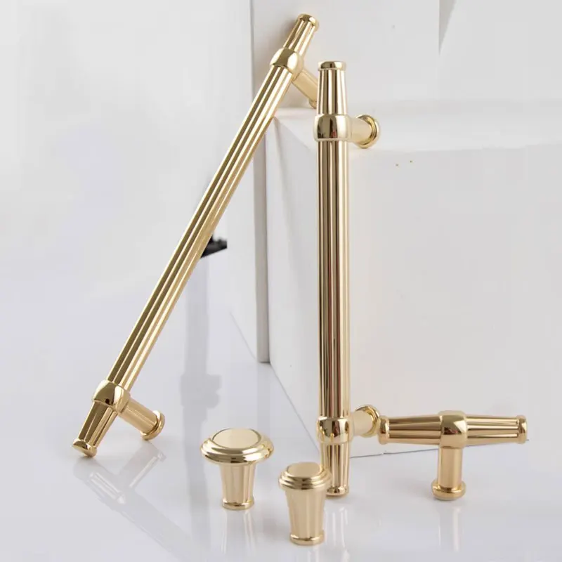 Brushed Nickel Cabinet Handles T Bar Darwer Knobs Zinc Alloy Cupboard Door Pulls Wardrobe Handles Simple Furniture Hardware