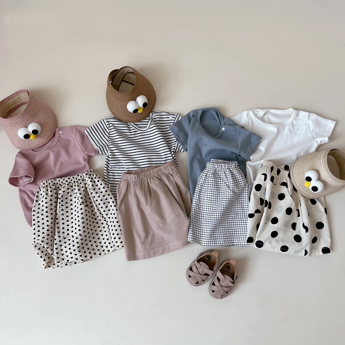 2026 Summer New Baby Cotton Shorts Infant Girl Dot Print Shorts Toddler Boy Casual Pants Loose Children Shorts Clothes