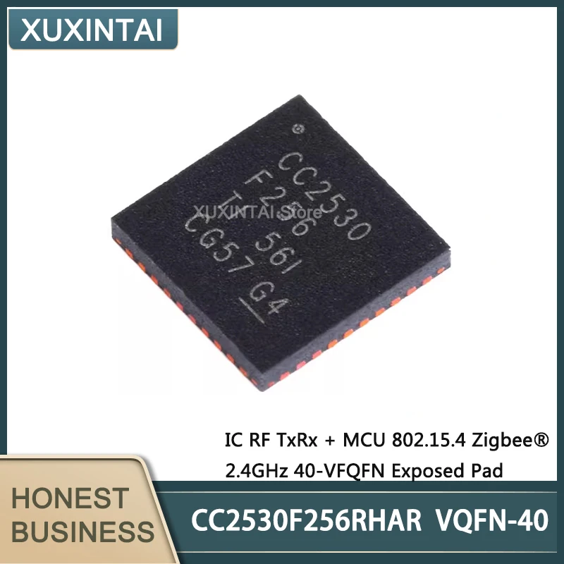 5Pcs/Lot  New Original  CC2530F256RHAR CC2530F256 VQFN-40 IC RF TxRx + MCU 802.15.4 Zigbee® 2.4GHz