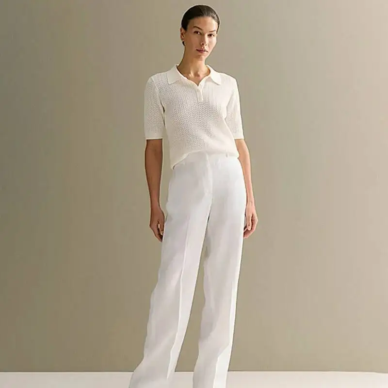 Tornova Short Sleeve Knitted Woman Summer Casual Loose Lapel Solid Ins Hot Tops Pullover Female Sweater T Shirt Outwear