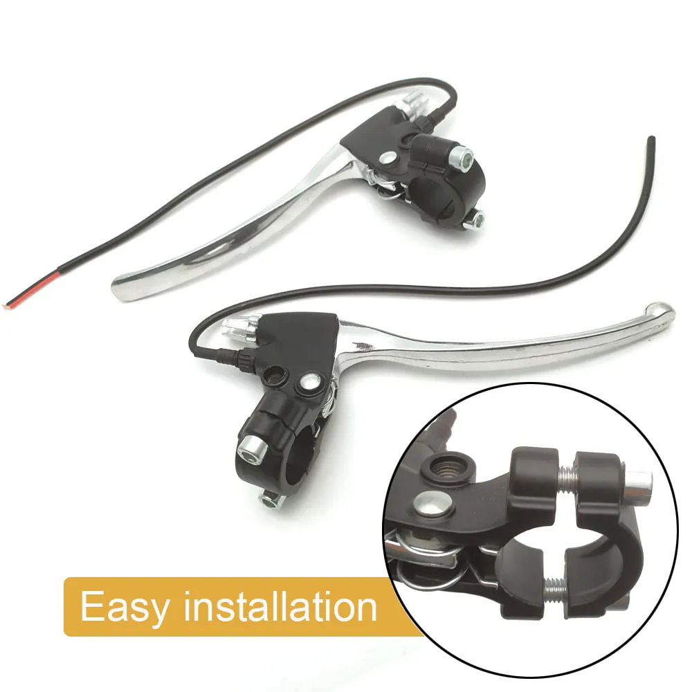 Universal Left or Right Side Electric Scooter Aluminum Brake Switch Lever Power Off Switch for E Bike 7/8 Inch 22mm Handlebar