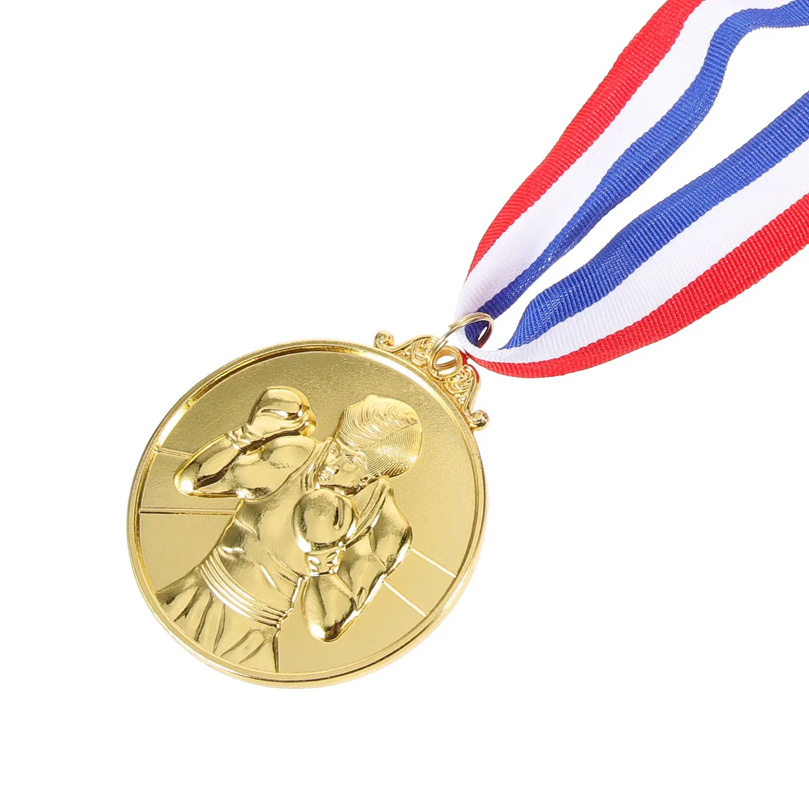 5Pcs Zinc Alloy Sports Medals with Nylon Ribbon Smooth Edges for Competition Awards Race Events Encouragement Prizes Decorative