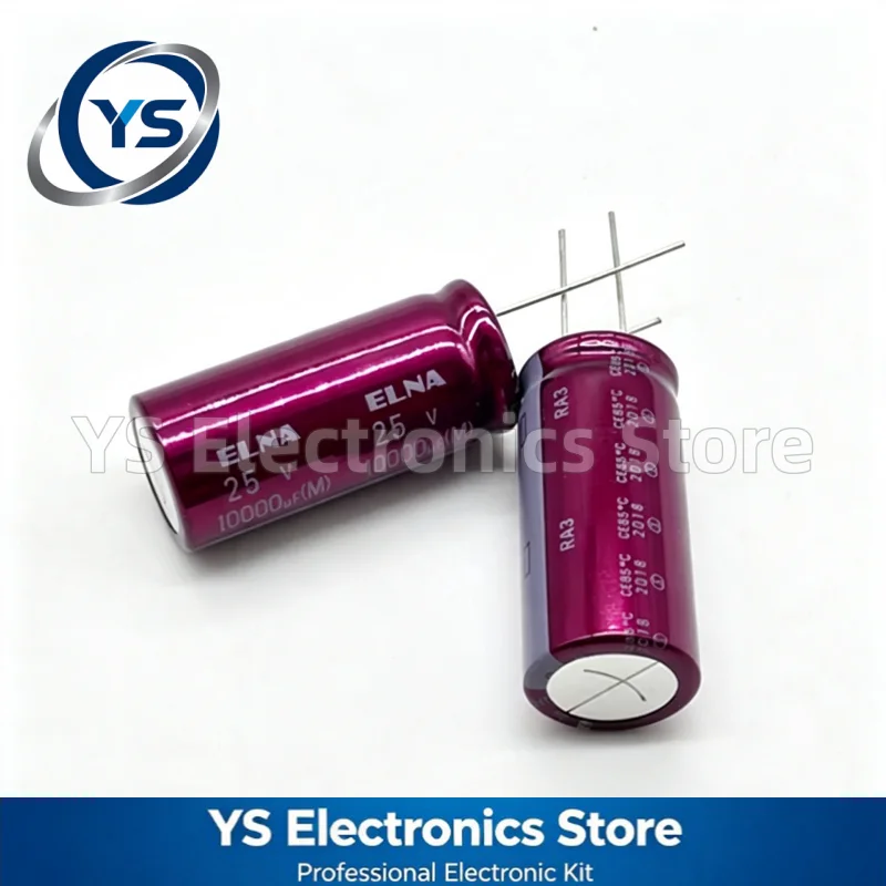 ELNA RA3 Series 25V10000UF 18x40mm RA3-25V103K9P1#N 10000UF 25V Audio Electrolytic Capacitor New and Original Capacitors 20%