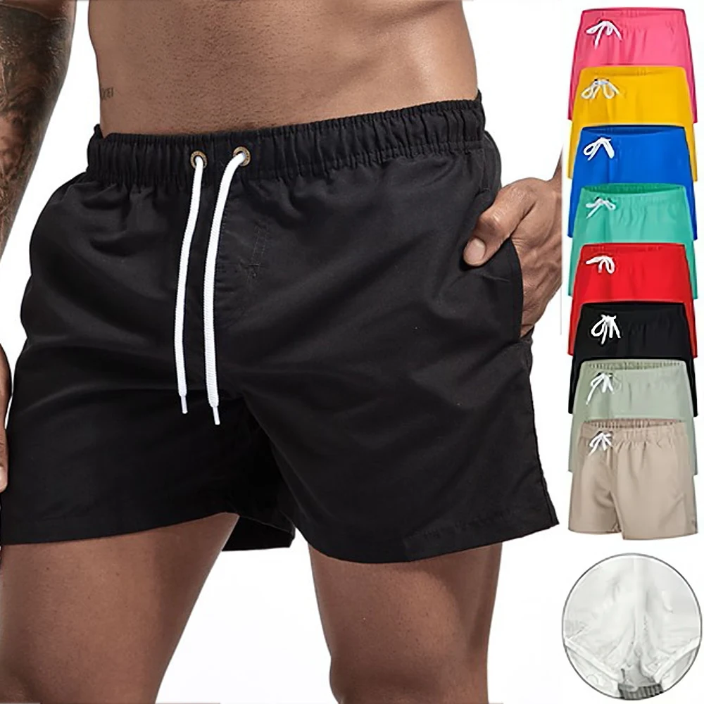 Men's Quick Dry Board Shorts Swim Trunks Bathing Suit Breathable Drawstring With Pockets for Surfing Beach Cusual Summer