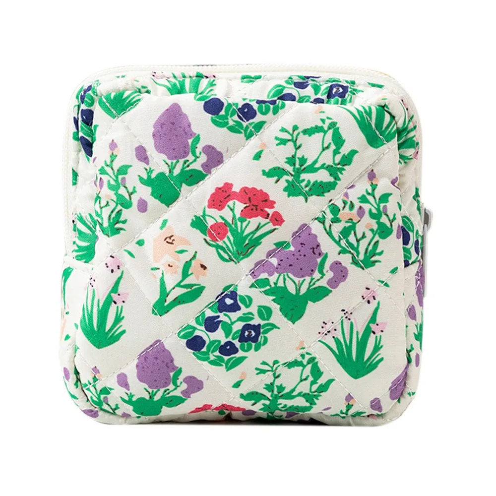 

Модная стеганая хлопковая сумка для гигиенических салфеток, дорожный органайзер, многофункциональная сумка для хранения, портативный кошелек для монет, медицина