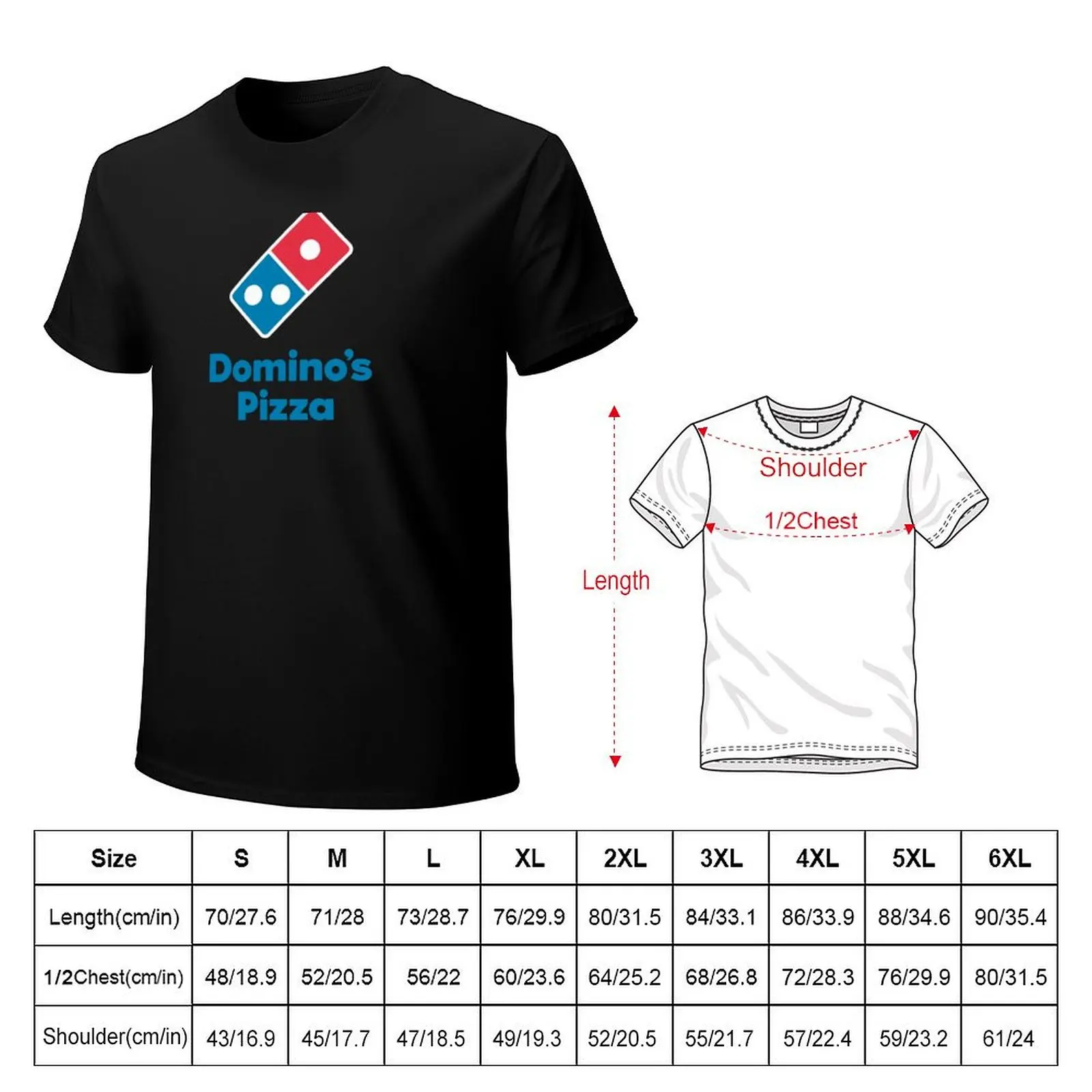 Dominos Pizza T-Shirt vintage man t shirt clothes for men