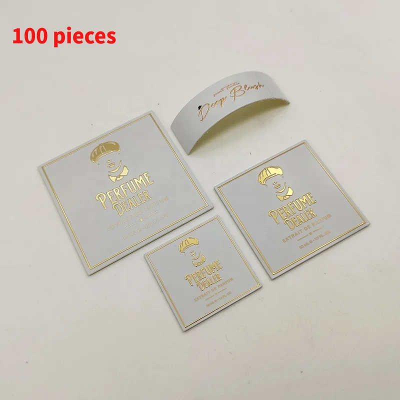 10 0.Zhang.Custom.OEM Custom Style Cosmetics Package Labels Fragrance 3D Relief Logo Transfer Aluminum Stickers Perfume