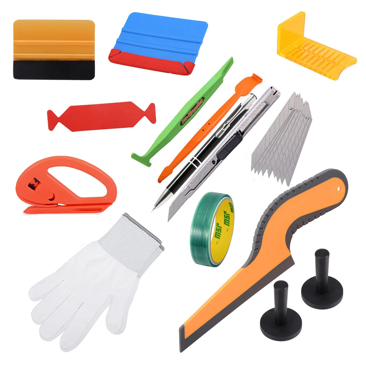 

21Pcs Car Wrap Vinyl Scrapers Profession Window GlassTinting Car Gadgets Vehicle Wrapping Tools Kit Universal Accessories