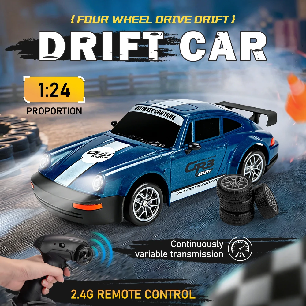 

1:24 Scale Drift Remote Control Car 2.4Ghz Four-Wheel Drive Competitive Remote Control Racing car children's toy Car