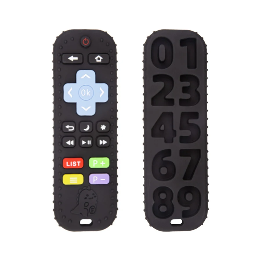 Children's Silicone Teething Remote Control Baby Mouthing Period Soothing Teething Toys Silicone Teeth