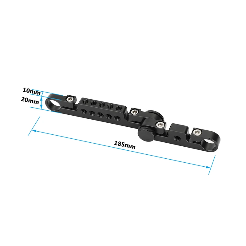 CAMVATE Adjustable Cross Cheese Bar Articulated Bar with Double 15mm Rod Adapter for On-camera Monitor Cage Rig Rod Suppoort