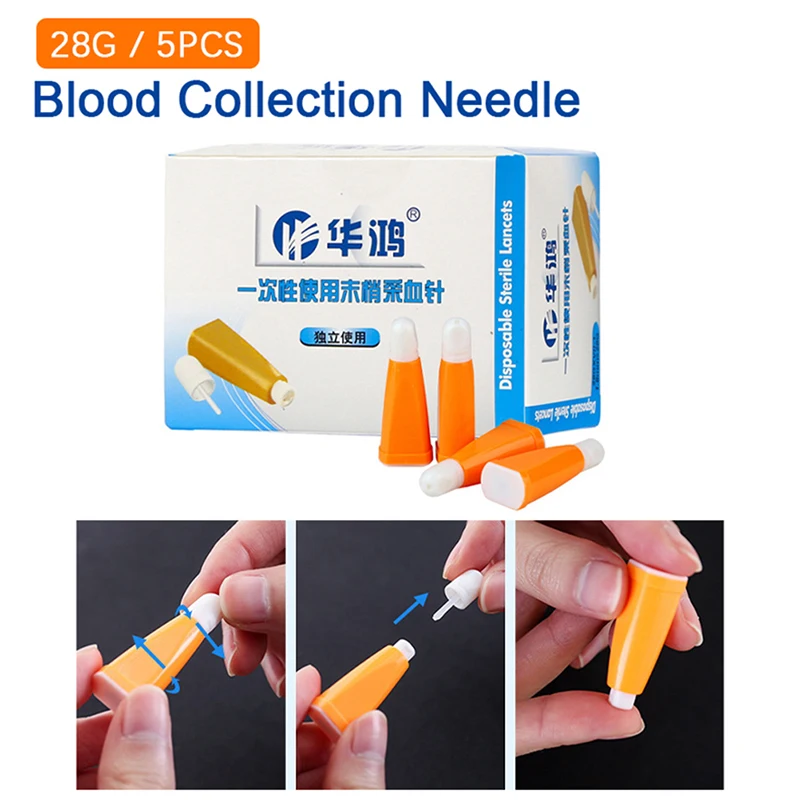 50Pcs Disposable Auto Retraction Blood Collection Needles Sterile Painless Lancets Bloodletting Medical Fast Test Supplies
