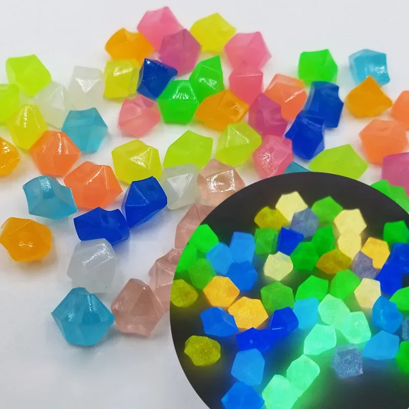 80Pcs/Lot Luminous Pebbles Stones Garden Ornaments Glow Stones Rocks Fish Tank Rock Garden Yard Pathway Decoration Accessories