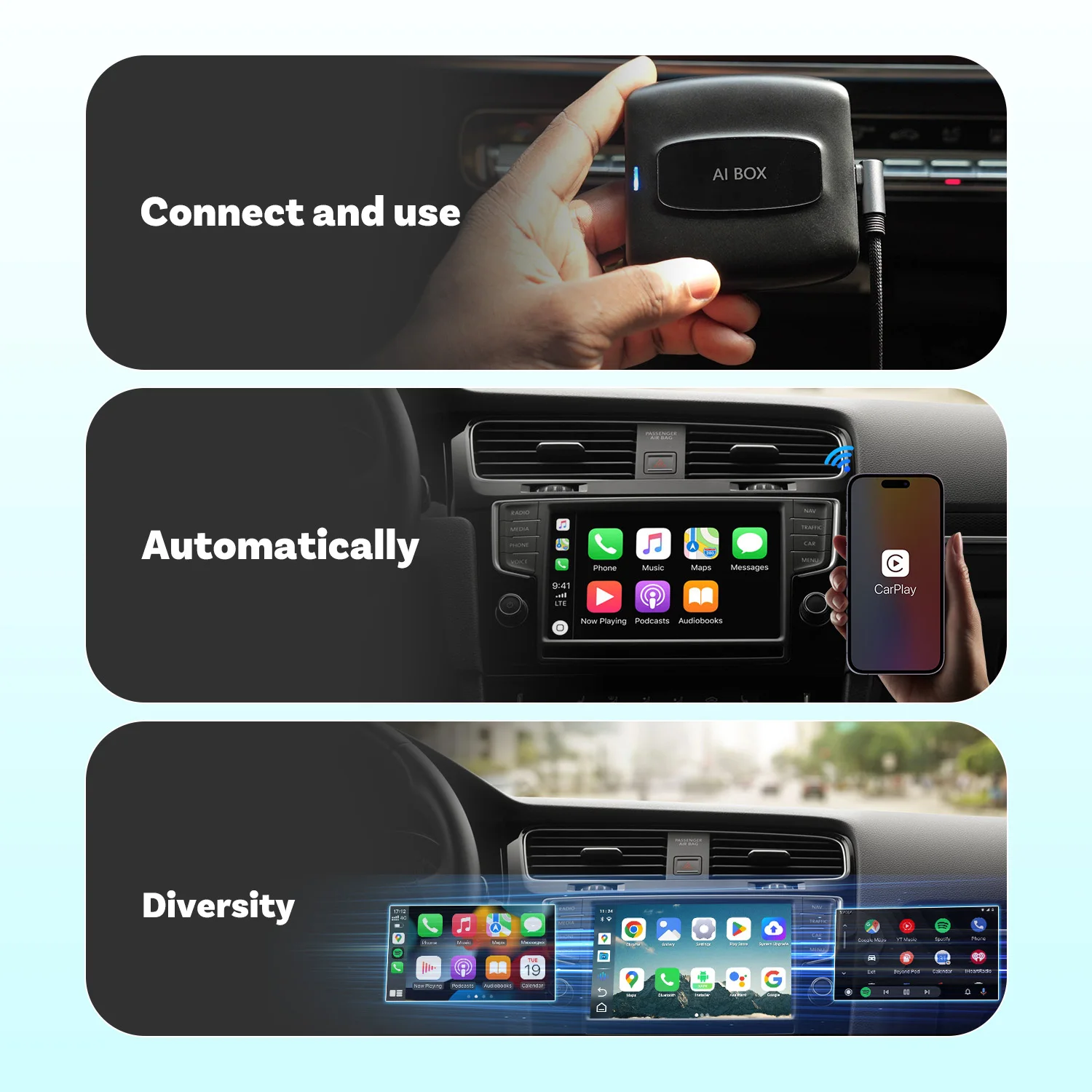 OTTOCAST Express P3 SE CarPlay AI Box Wireless Android Auto