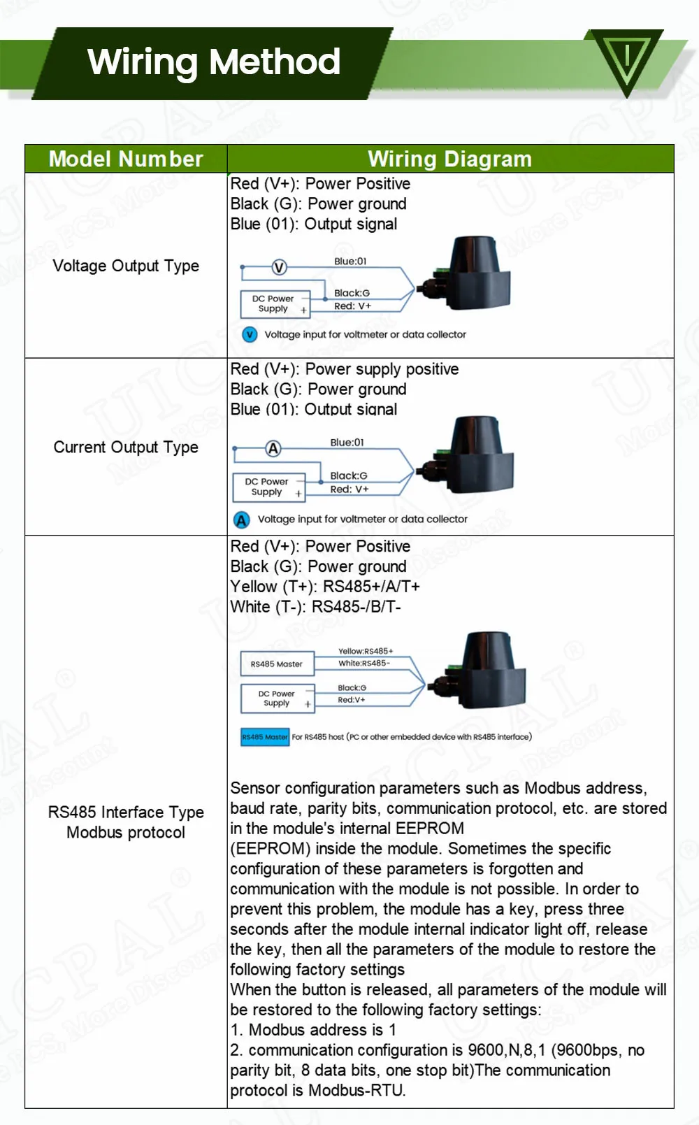 Umgebungslicht-Beleuchtungsstärkesensormodul 400–1100 NM, Sonnenlichtintensitätssender, Messung 0– 200000 LUX 4-20mA RS485 Modbus – Detail 6
