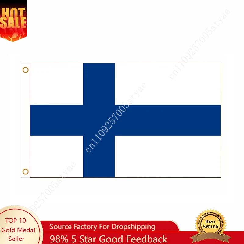 

Finland Flag Finland National Flags Wall decoration Sign Banner Poster For Outdoor indoor 90x150cm The Republic of Finland Nati