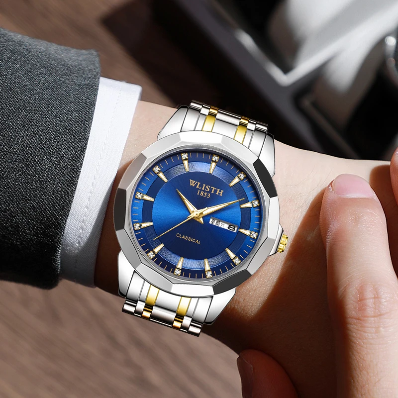 Luxury Men Watch Waterproof Luminous Sports Men Watch Stainless Steel Top Quailty Wristwatch Quartz Clock Business Men's Watches