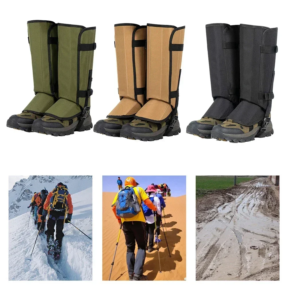 Essential Waterproof Gear Adjustable Leg Gaiters to Protect Against Snow Rain and Wind While Adventuring Outdoors