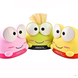 1Pc Cute Frog Tissue Holder Storage Box Creative Car Tissue Boxes Table Napkin Roll Paper Case Tissue Canister Storage Shelf