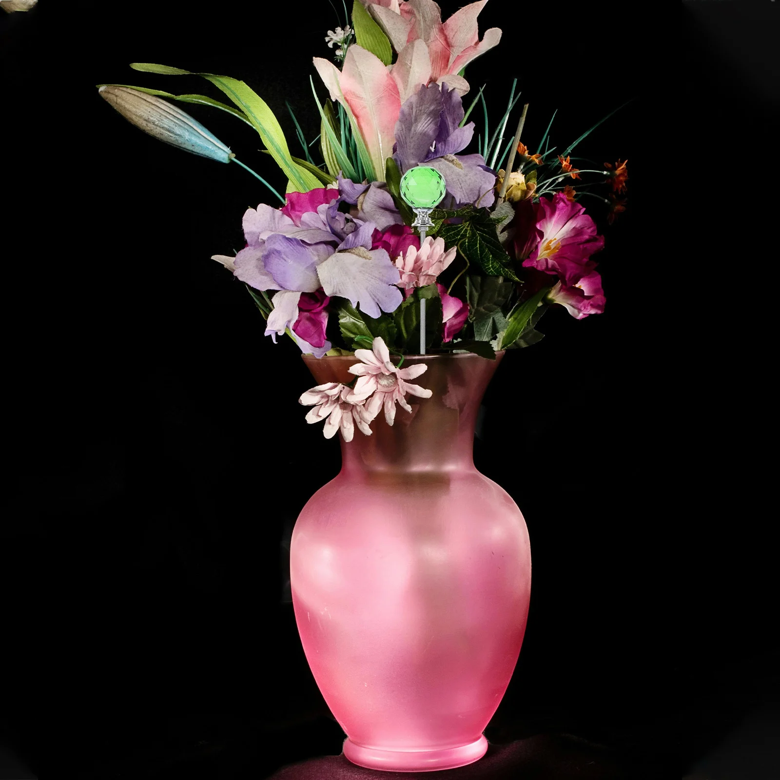 

2Pcs Crystal Garden Stakes Long Metal Rod Plant Supports Decorative Fairy Wand for Flower Pots and Outdoor Yard Decor