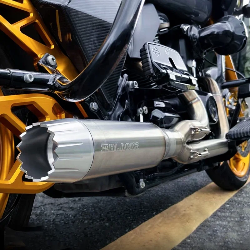 

2-in-1 Racing Stainless Steel Exhaust System, Muffler For Heavy Touring Motorcycles