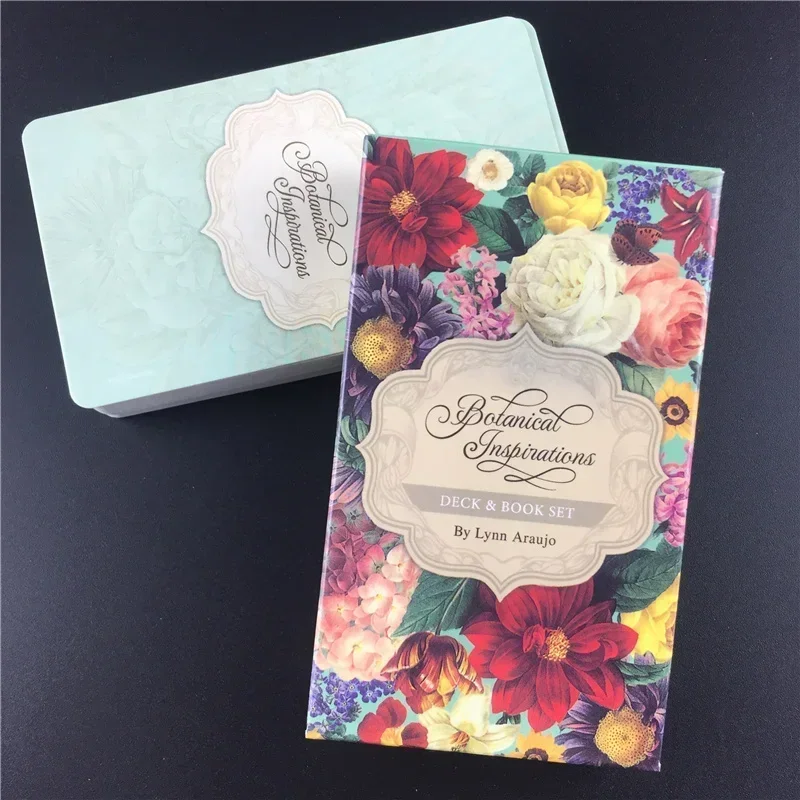 Baraja de Tarot, cartas de oráculo de inspiración botánica, juego de mesa de adivinación misteriosa, diseño de flores exquisito para mujeres y niñas, juego de mesa