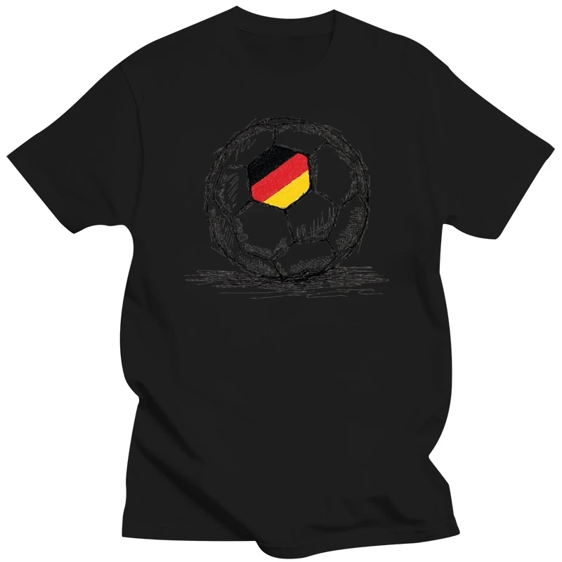 New Summer Hot Sale Tee Shirt Germany Deutschland German Flag Design On Soccers Ball TShirt Funny T-shirt