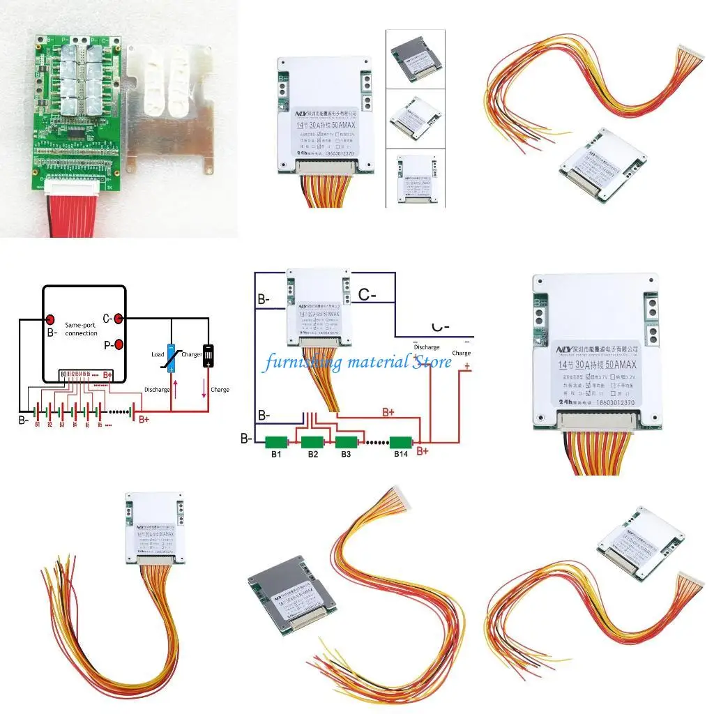 

Y5GD 14S 48V 30A Lithium- Battery for Protection Board PCB Li-ion Battery Charging for Protection Board for Electric Sco