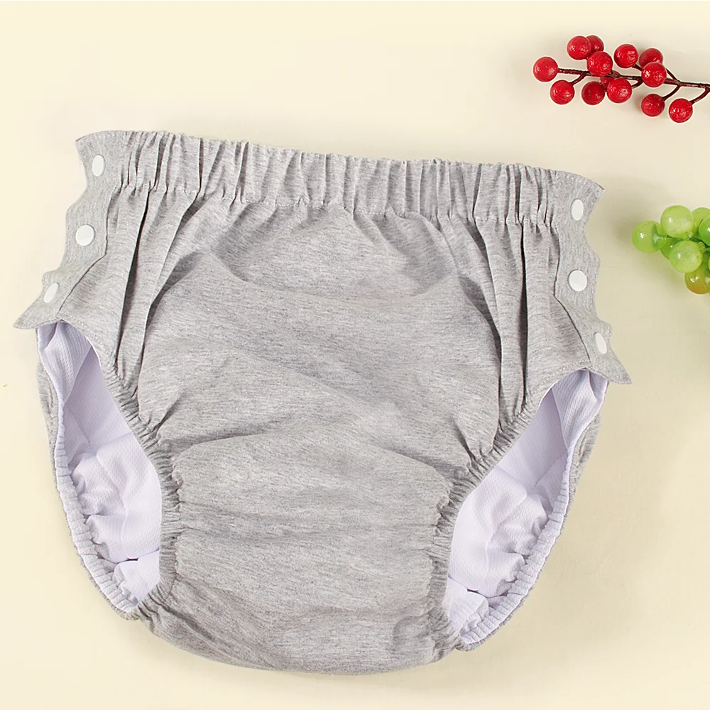 Reusable Adult Diaper Cotton Washable Adult Elderly Cloth Diapers Pocket Nappies Anti-Leakage Diaper Pants For Men & Women