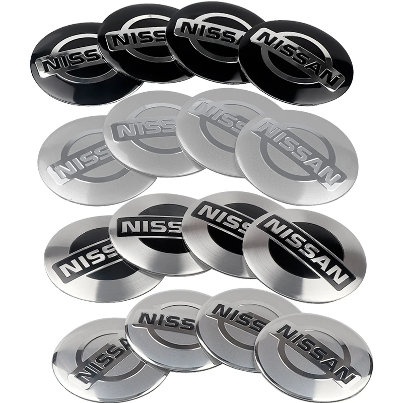 4Pc 56/60mm Car Wheel Center Hub Cap Badge Rim Lid Sticker For Nissan Nismo X-Trail Almera Qashqai Note Leaf J10 Teana Tiida V36