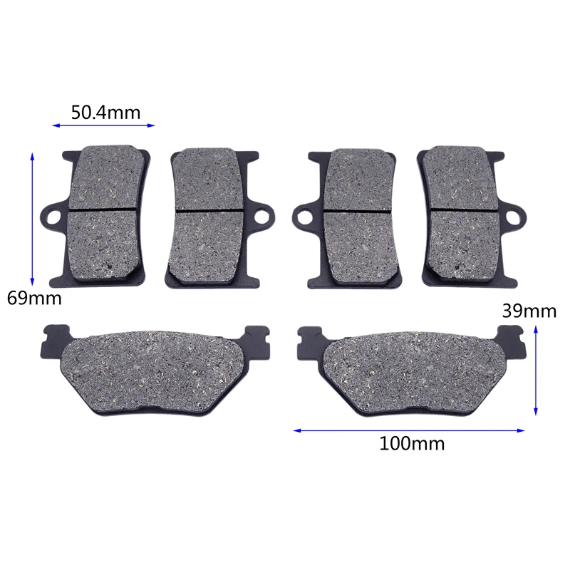 1 Set Motorcycle Front and Rear Brake Pads Kit for YAMAHA TDM900 TDM 900 2002-2010 FJR1300 FJR 1300 2001-2005 Brake Disc Pad