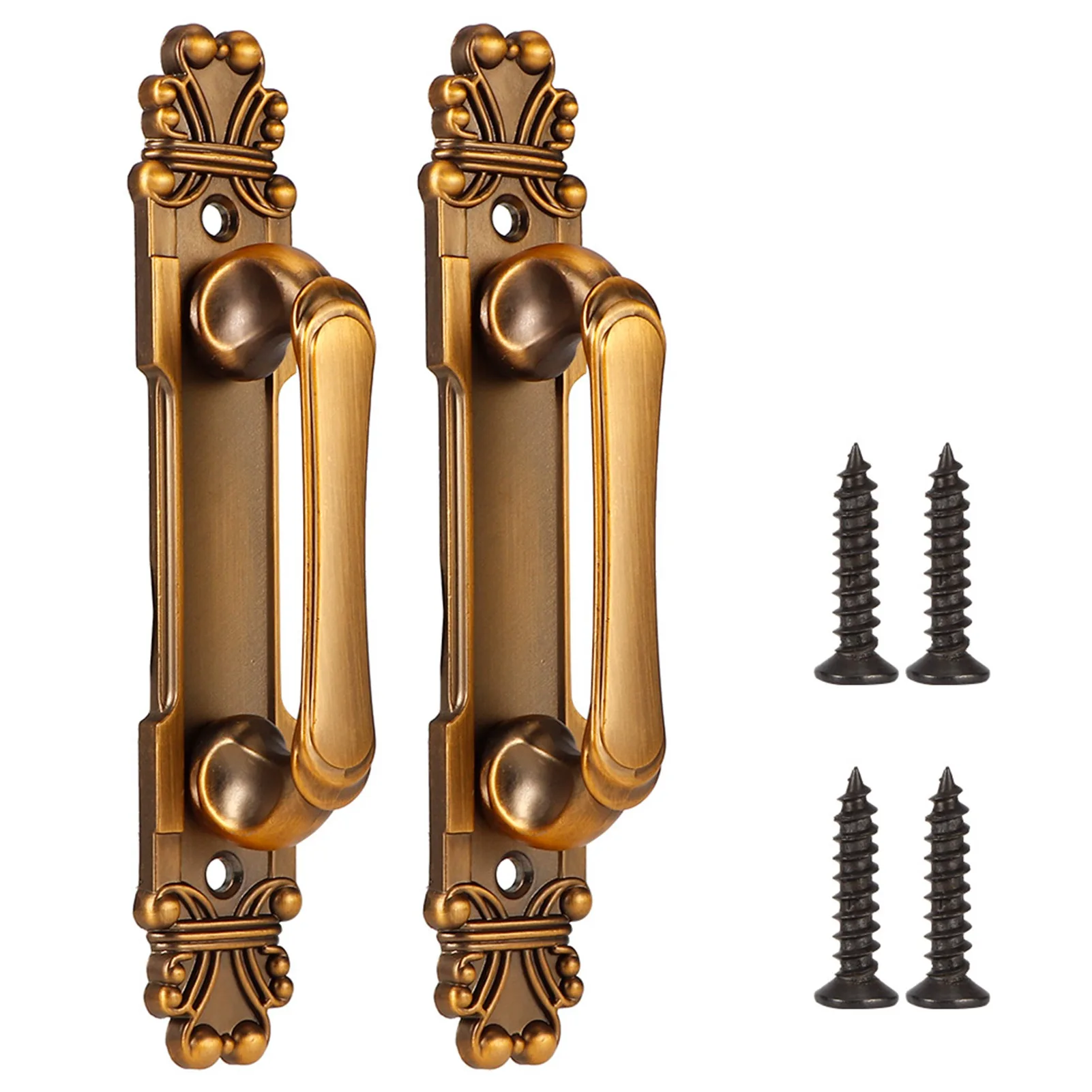 

2Pcs Wardrobe Handle Cabinet Door Handle Antique Zinc Alloy Door Pull Handle Cabinet Hardware Accessory for Most Doors