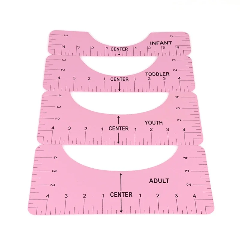 4Pcs T-Shirt Alignment Ruler Graphics Tshirt Alignment Tool Tshirt Craft Ruler with Guide Tool for Making Measuring Tape Tools