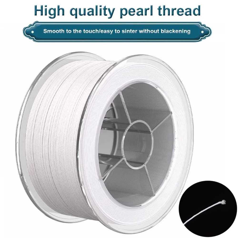 1set 0.2-0.8mm Wear-Resistant Pearl Thread, Non-Elastic String - Premiums Ultras-Fine for Necklace Bracelet DIY Pendants image 3