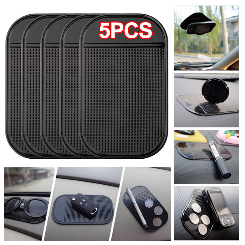  5Pcs Universal Car Dashboard Anti-Slip Mat: Keep Your Phone, Keys & Sunglasses Secure!
