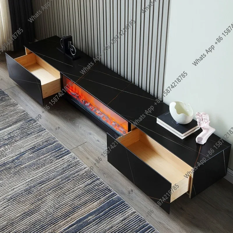 X K European Background Tv Cabinet Simulated Flame Electric Fireplace Tv Cabinet Luxury Designer Mueble De Tv Furniture For Home