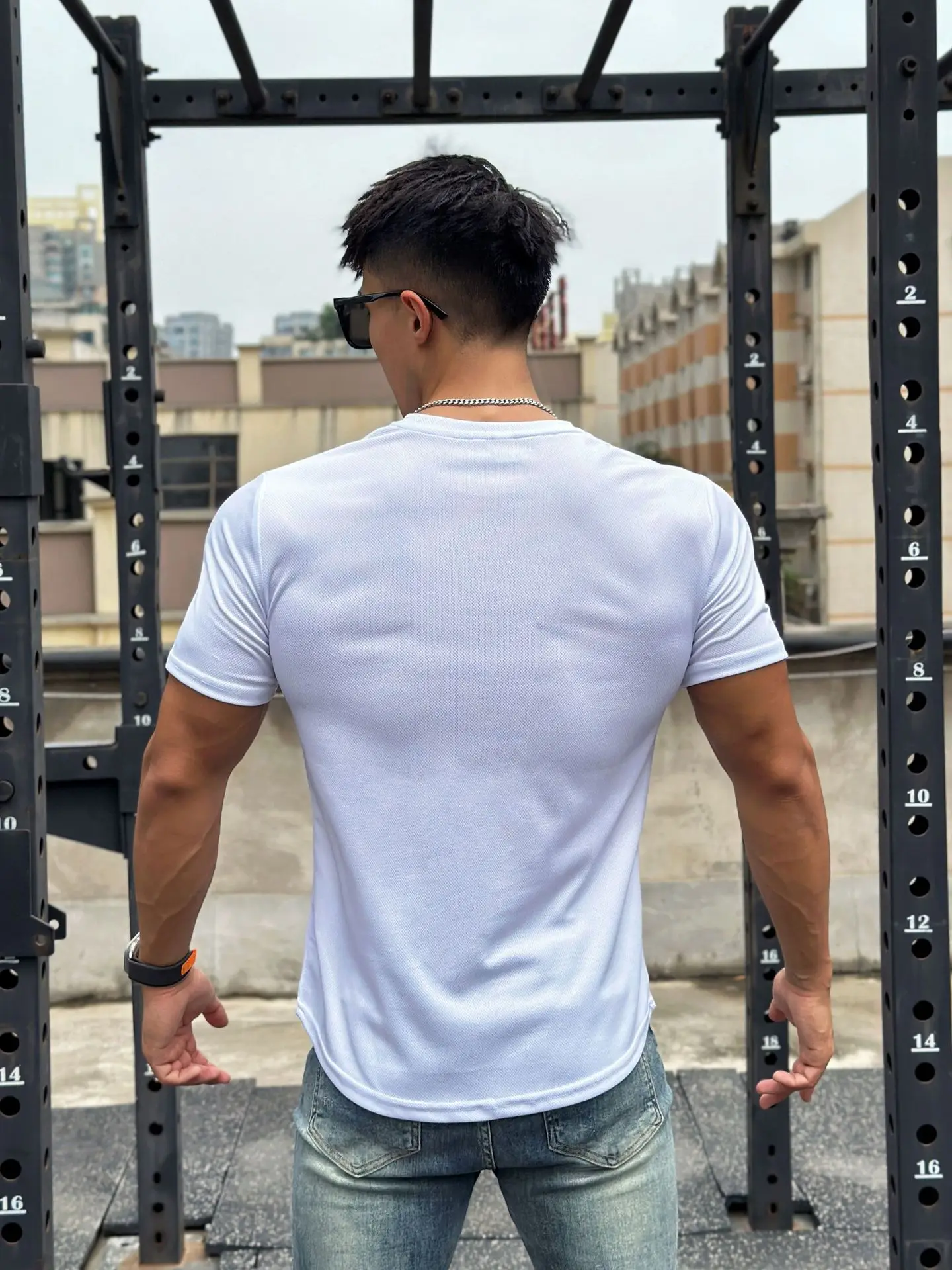 2024 new Men Summer Short Sleeve Fitness T Shirt Running Sport Gym Muscle T Shirt Workout Casual High Quality Tops Clothing