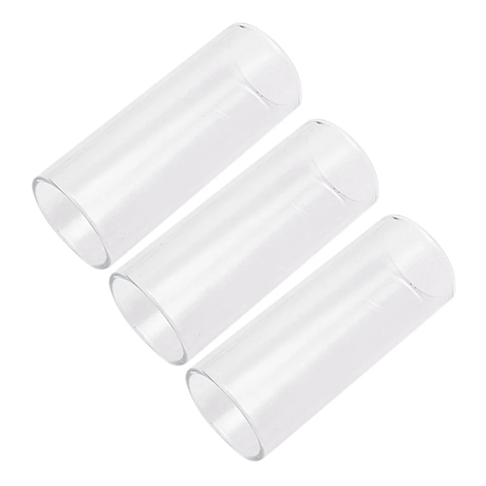 3 uds accesorios de guitarra tobogán estándar diapositivas profesionales vidrio de cuello de botella mediano