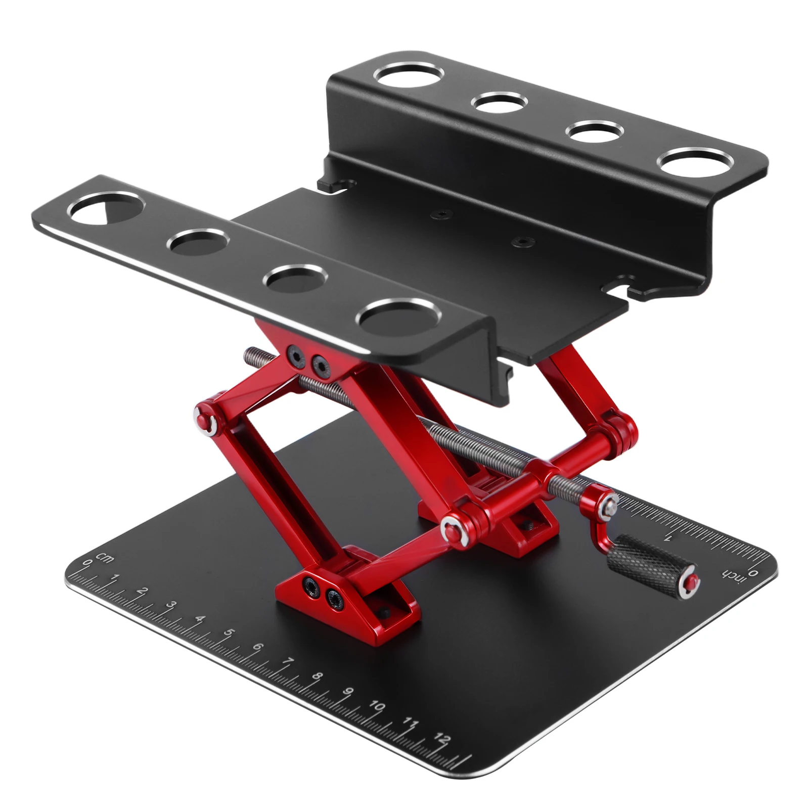 

Подставка для ремонта RC, рабочая подставка с регулируемой высотой RC, алюминиевая рабочая станция для радиоуправляемых автомобилей масштаба 1/10