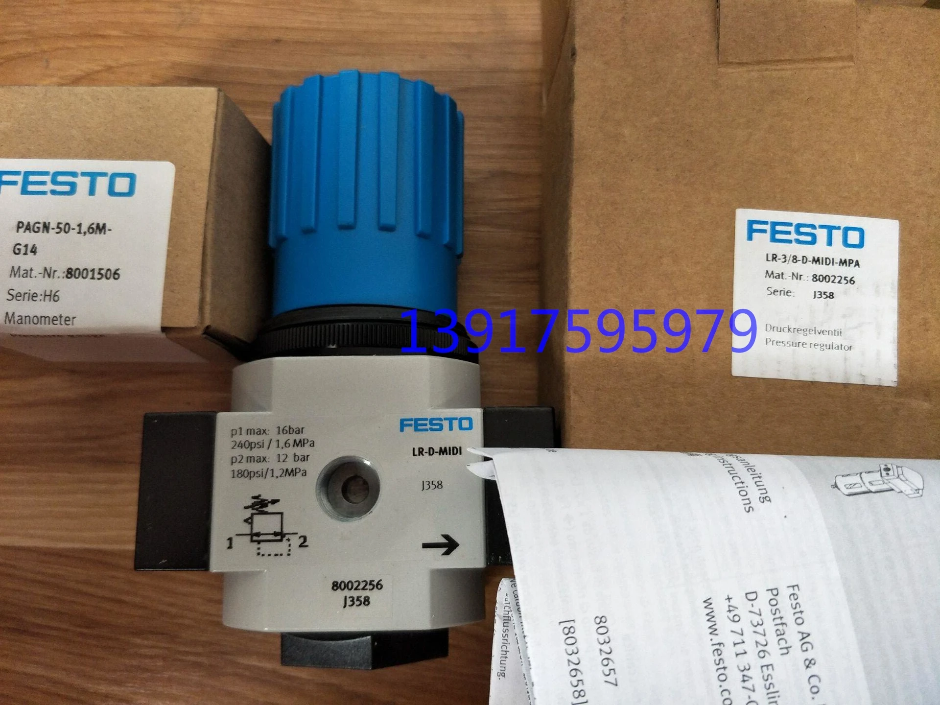 Festo FESTO Pressure Reducing Valve 159626 LR-3/4-D-MAX In Stock