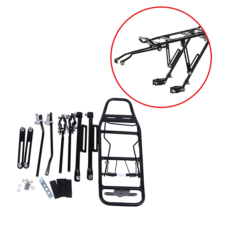 

Mountain Bike Bicycle Rear Luggage Cargo Rack Rear Seat Aluminum Alloy Tailstock Holder Back Seat Shelf Road Bike Carrier Rack