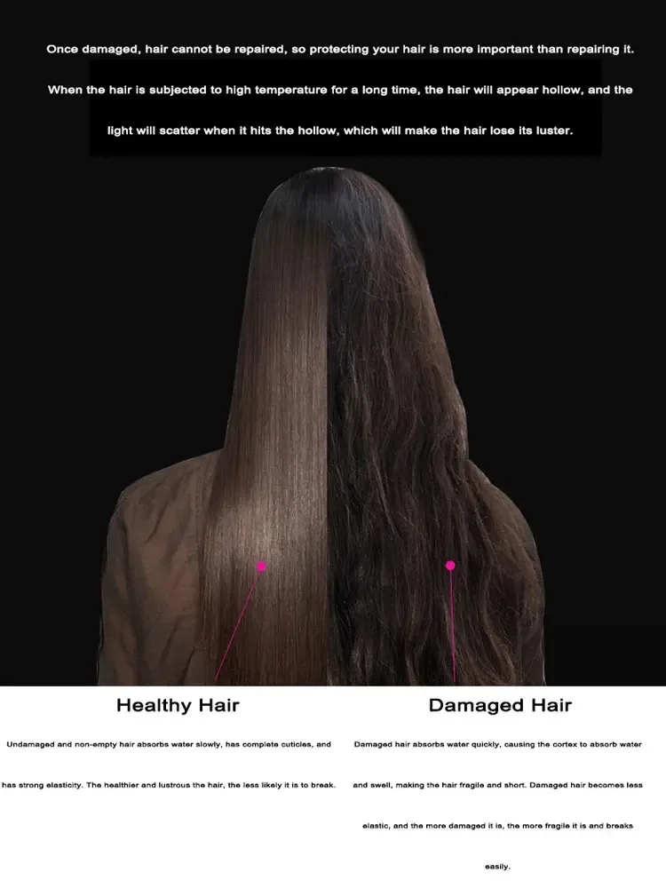 المهنية بلا أوراق مجفف شعر الأيونات السالبة التجفيف السريع المنزلية قوية مجفف شعر النمذجة أدوات 1600 واط عالية السرعة مجفف شعر #3