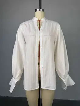 Fashion White Shirts Women Long Sleeve Oversize Blouse 2025 New Spring Summer Basic Tops Cotton Chic Shirt for Women 5